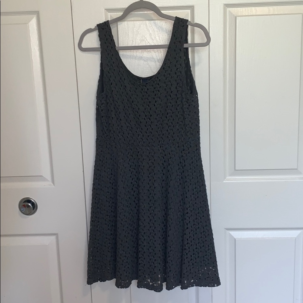 Blue Rain Crochet Style Dress